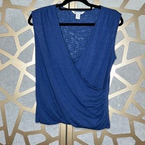 Athleta Breezy‎ Wrap Blue Sleeveless